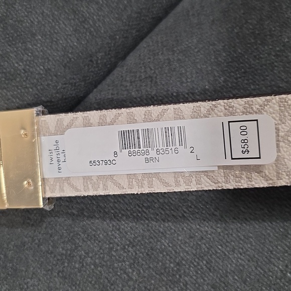MICHAEL Michael Kors Reversible Belt with Gold Buckle. NWT! Size L - Picture 5 of 5